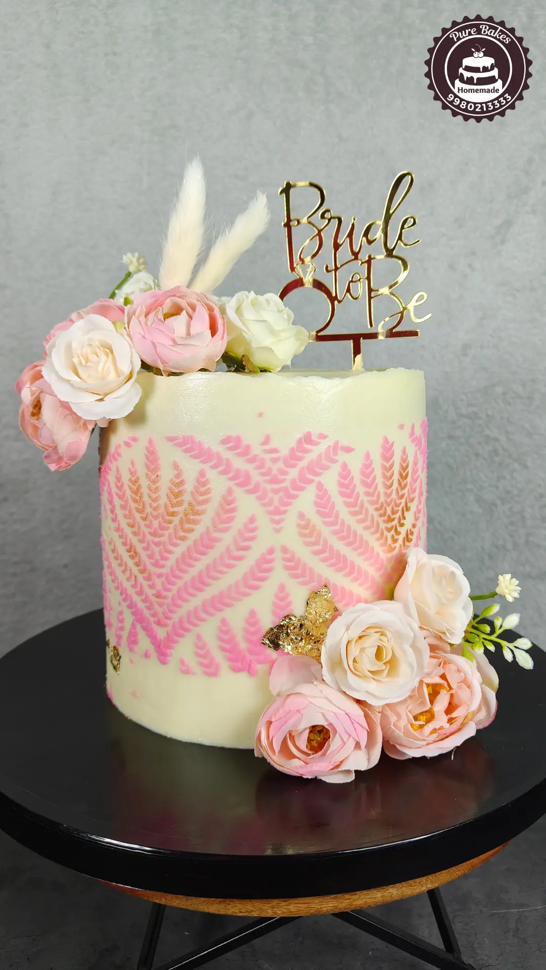 Luxury Bridal Shower Celebration Cake — Pure Bakes Hyderabad