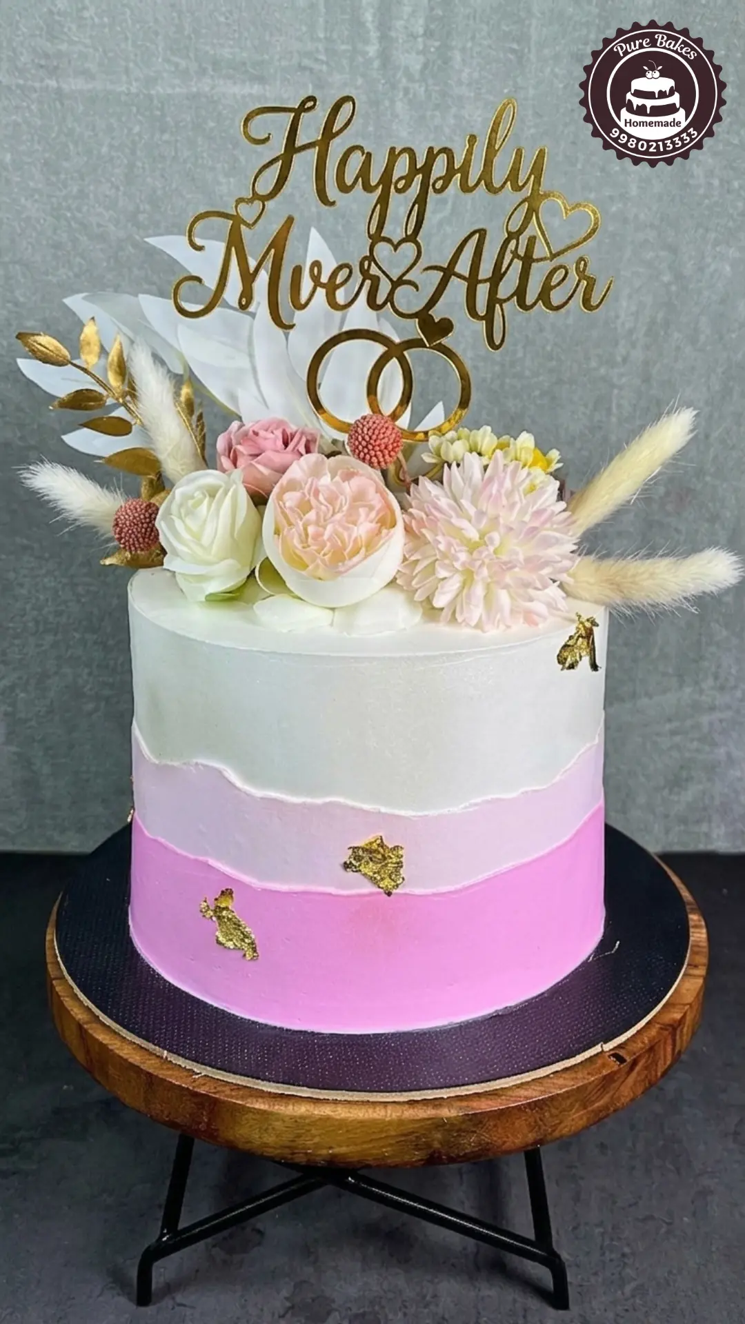 Happily Ever After Wedding Cake — Pure Bakes Hyderabad